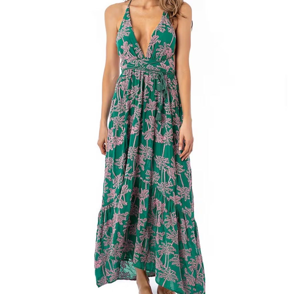Maaji NWT Moon Bay embroidered braided detail maxi cover up